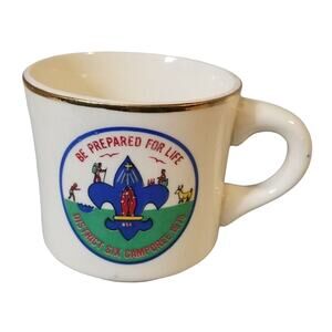 Vintage BSA Camp Coffee Mug Be Prepared District Six Camporee 1975 Boy Scout
